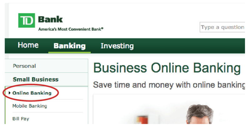 td bank online banking contact